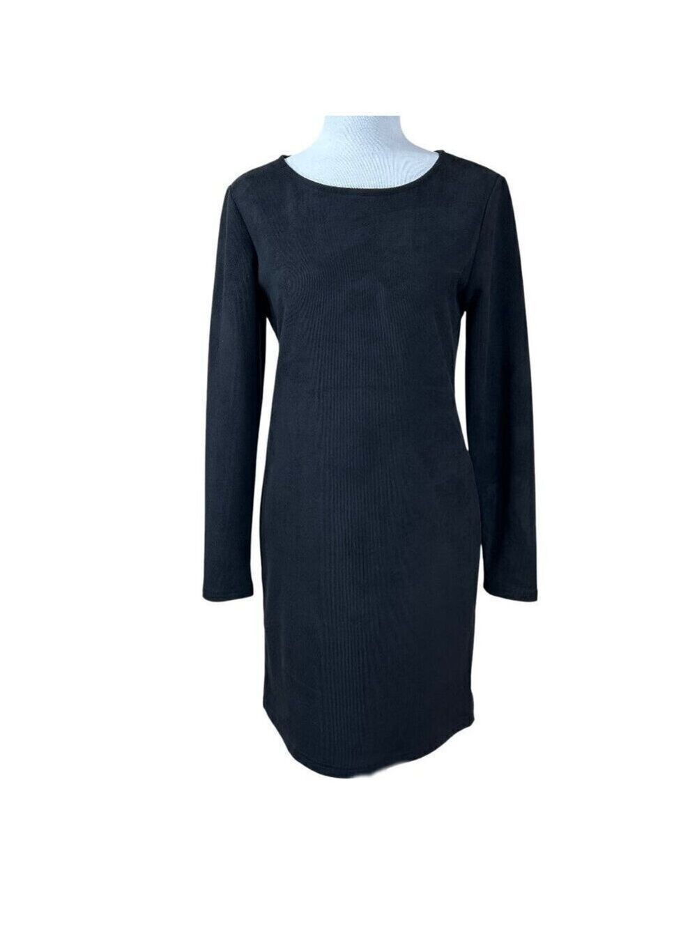BB Dakota by Steve Madden NWT Black Long Sleeve Stretch Knee-Length Dress Size M